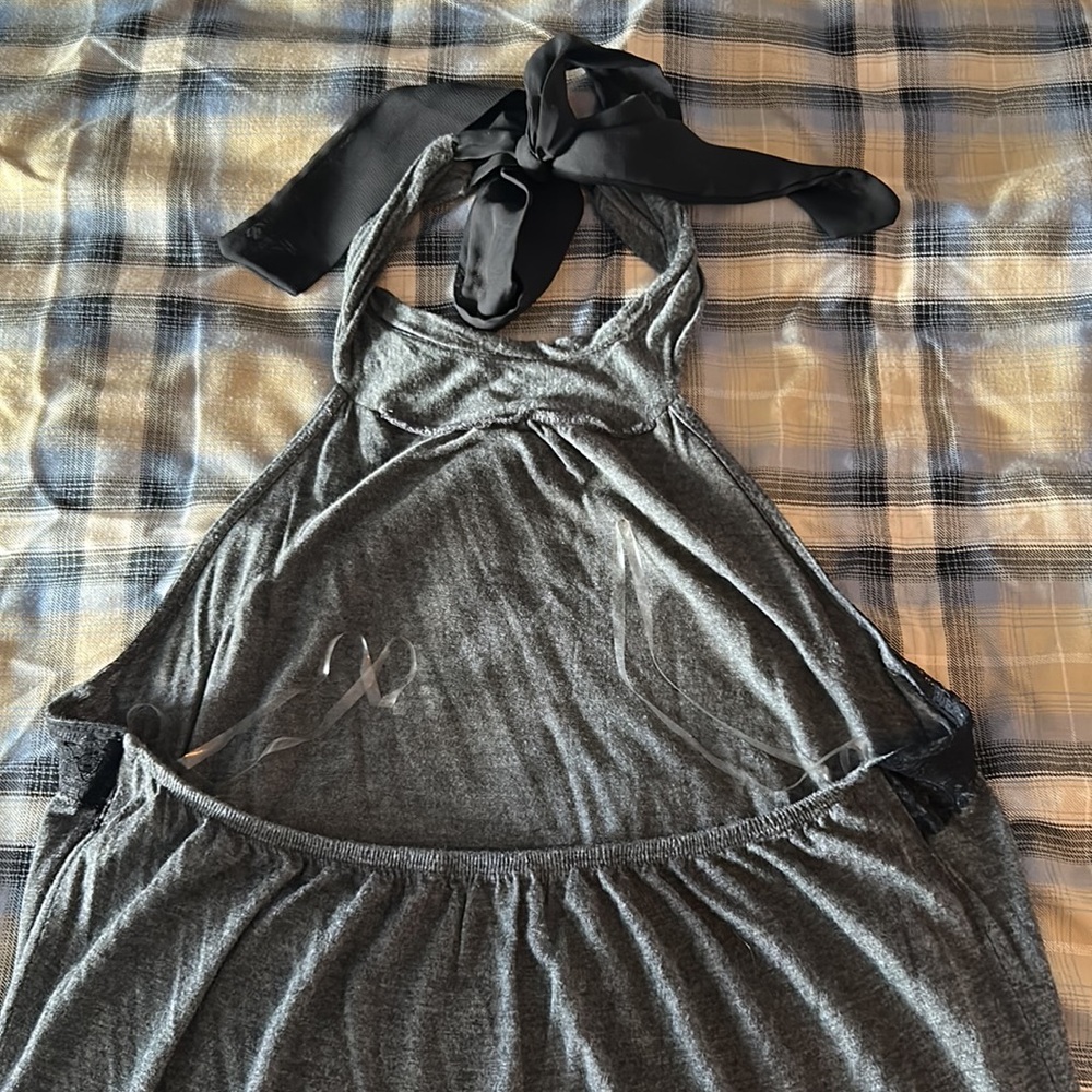 Maurices Metallic Charcoal Halter Tank Top - Picture 6 of 6
